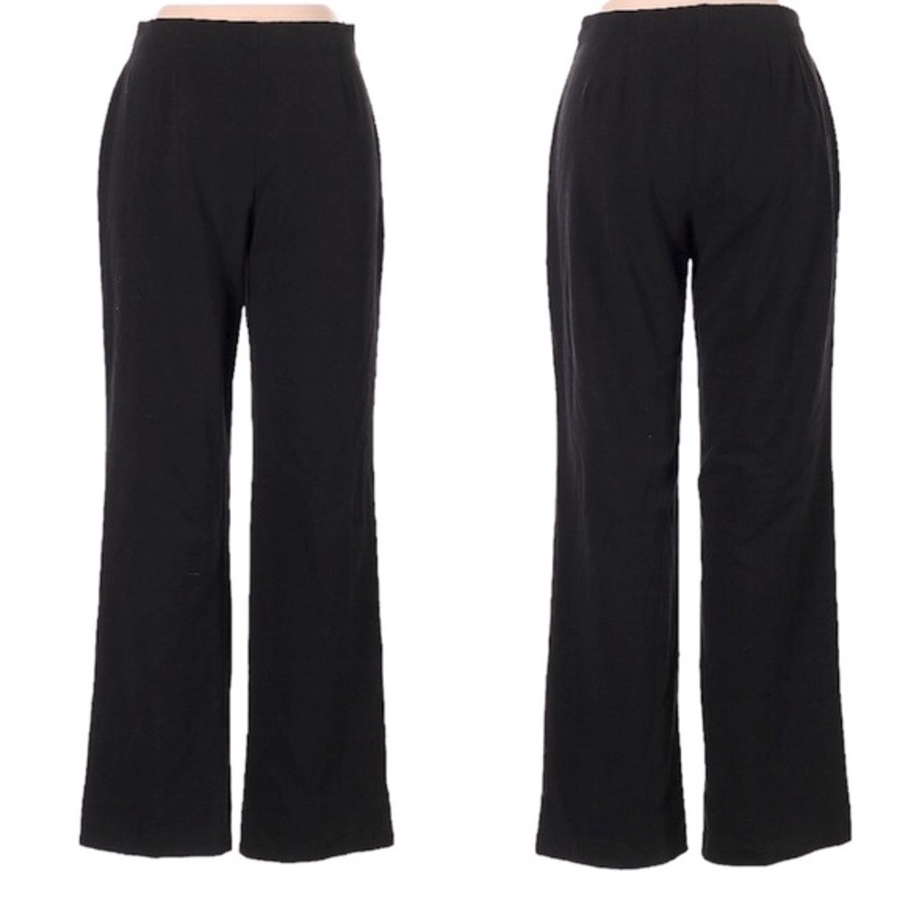 Coldwater Creek Black Side Zipper Dress Pants Womens Size 10